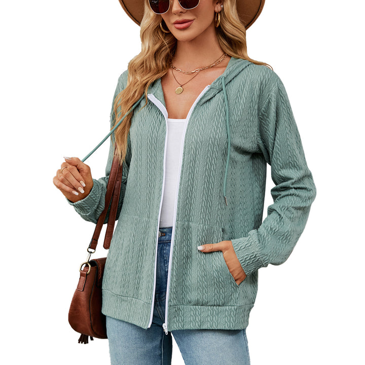 Damen Strickjacke mit hohem Kragen und vielseitigem Design Drune