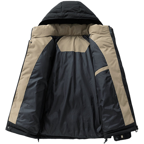 Herren Wattierte Kapuzen-Parka mit Thermofutter und winddichter Außenhülle Drune