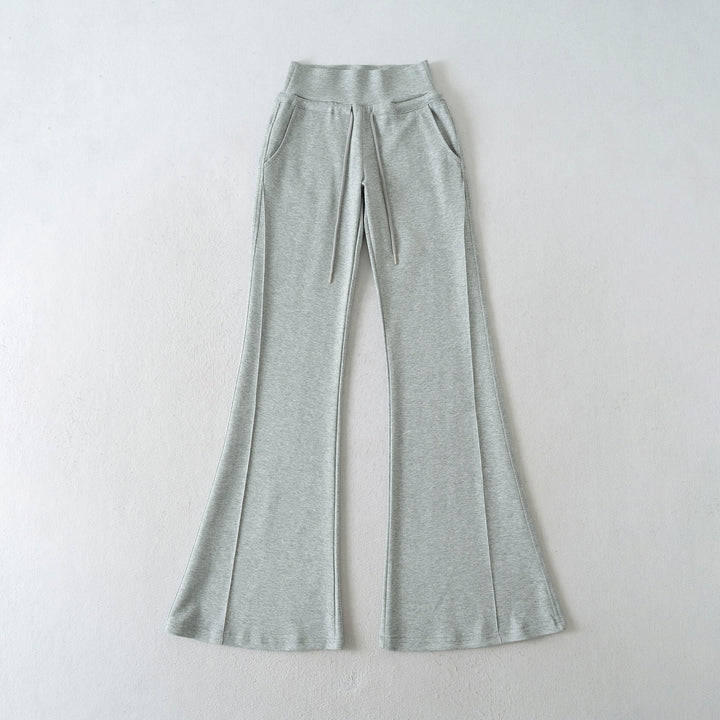 Damen flared Loungehose mit hohem Bund und praktischen Seitentaschen Drune