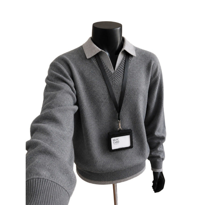 Herren Pullover mit V-Ausschnitt Drune