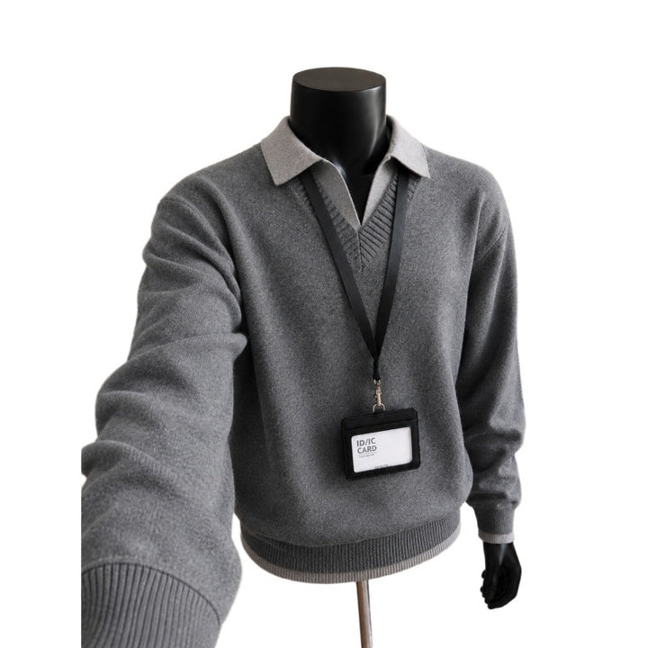 Herren Pullover mit V-Ausschnitt Drune