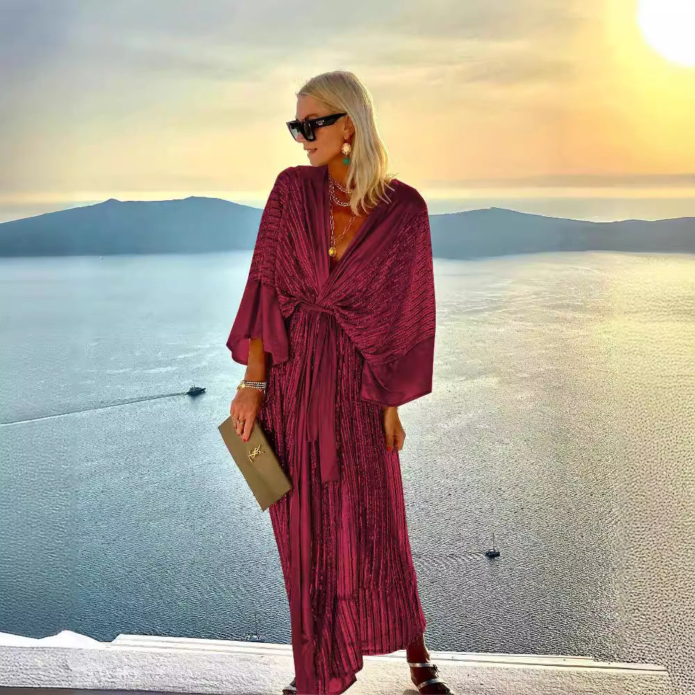 Damen Schimmernder Kaftan mit luxuriösen Details Drune
