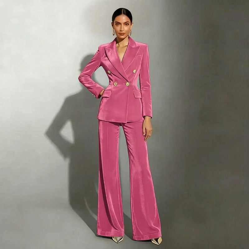 Damen Elegantes und Hochwertiges Samtanzug Drune