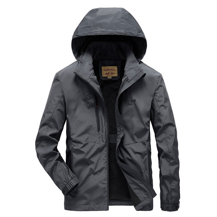 Herren Wasserfeste Softshelljacke mit Kapuze und Fleecefutter, winddicht und atmungsaktiv Drune