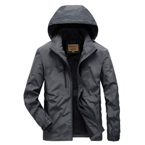 Herren Wasserfeste Softshelljacke mit Kapuze und Fleecefutter, winddicht und atmungsaktiv Drune