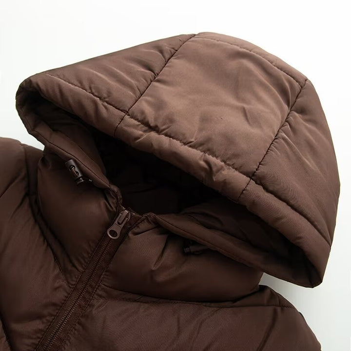 Damen Hybrid-Steppjacke mit Wattierung, Kapuze und elastischen Ärmel-Einsätzen Drune
