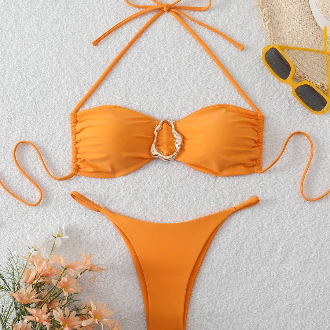 Damen Bikinis mit dekorativem Accessoire Drune