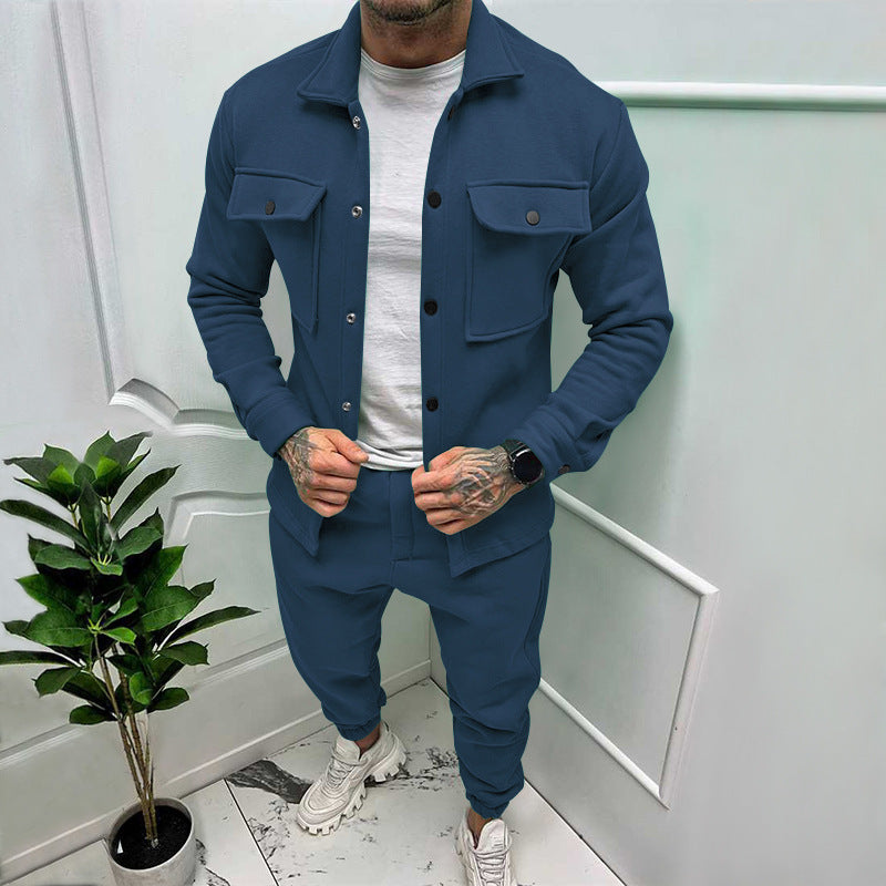 Herren modischer Freizeitanzug mit praktischen Taschen und modernem Schnitt Drune