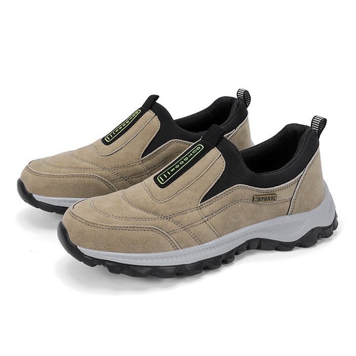 Herren  slip-on Freizeitsneaker mit Wildlederoptik, elastischem Einstieg und griffiger Profilsohle Drune