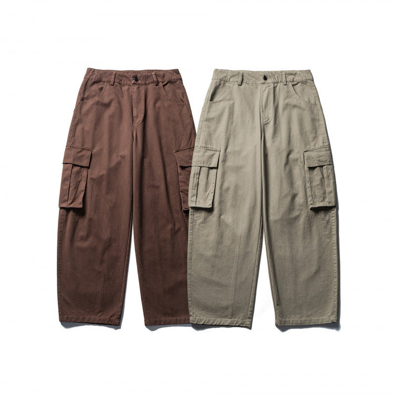 Unisex Weite Cargo-Hose im Baggy‑Schnitt mit tiefem Schritt, aufgesetzten Klappentaschen und cleanem Finish Drune
