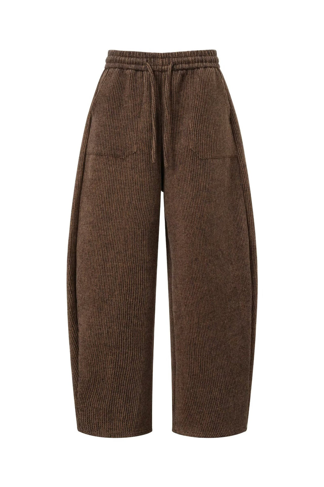 Damen Weitgeschnittene Cord-Hose mit elastischem Bund Drune