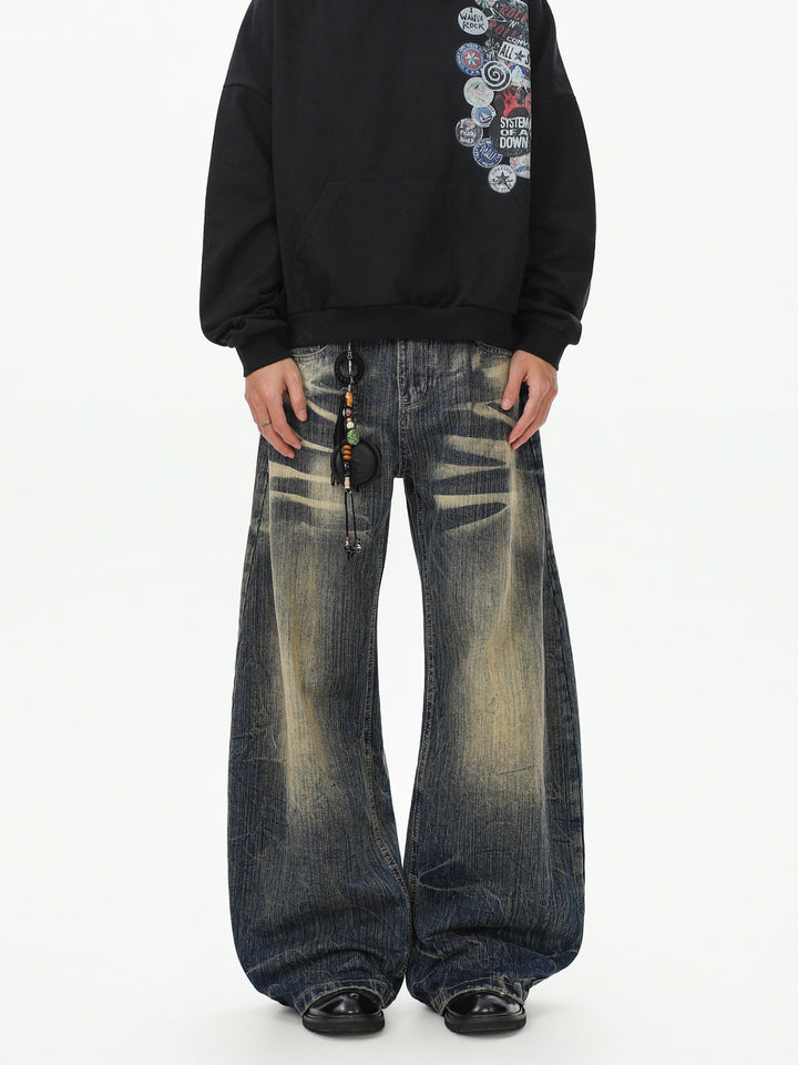 Herren Lässige Ultra-Baggy Jeans Drune