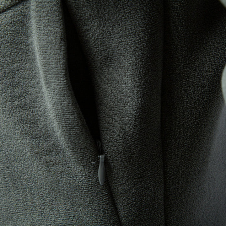 Herren Kuscheliger Microfleece Pullover mit Stehkragen und schrägen Ziernähten Drune