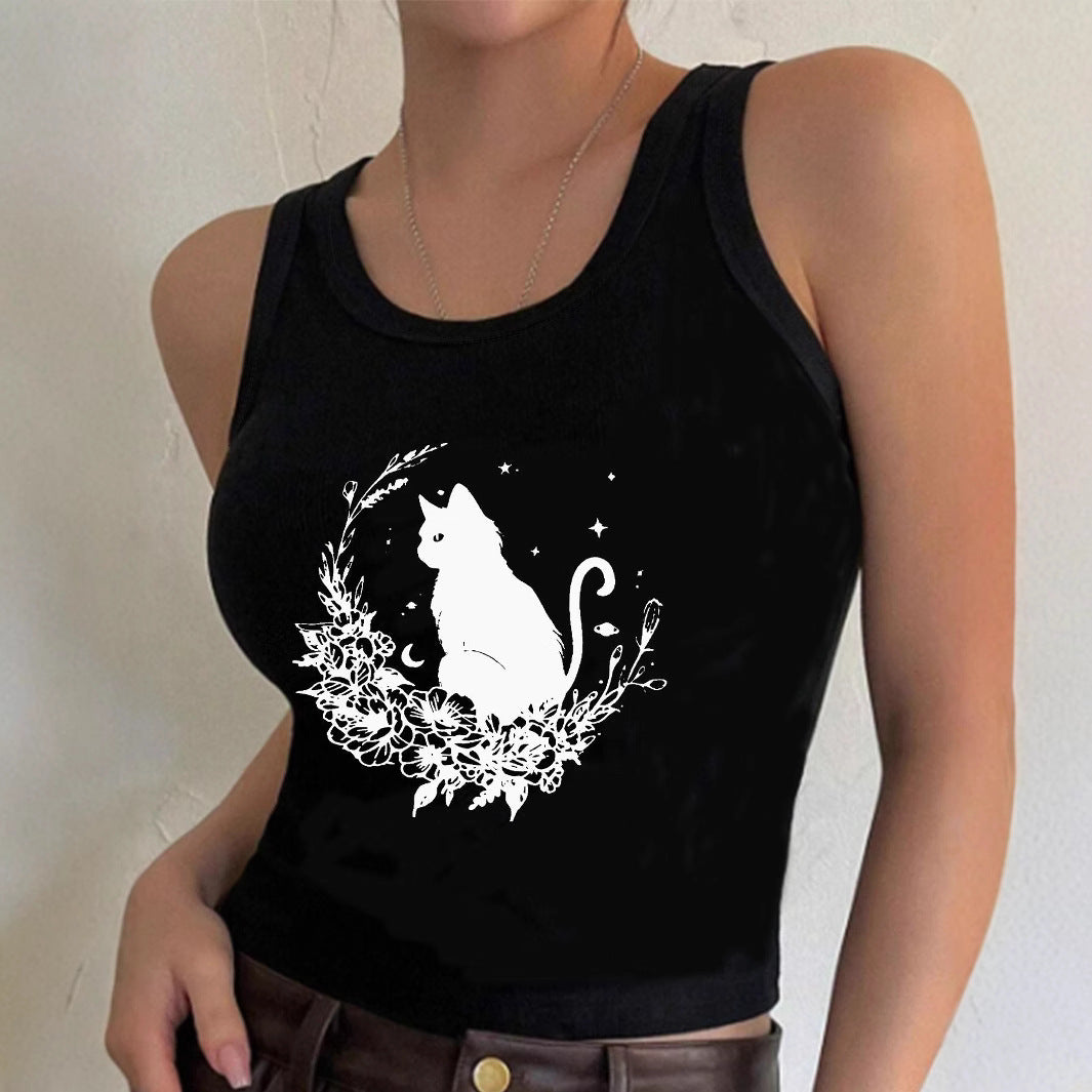 Damen Crop-Top mit einzigartigem Design und modischem Schriftzug Drune