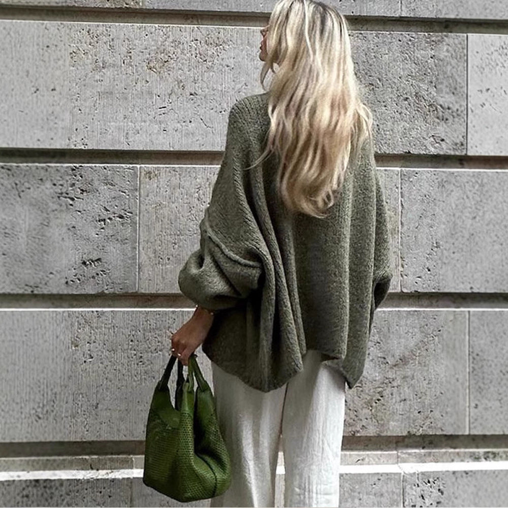 Damen Grobstrickjacke mit eleganten Knopfdetails und lässigem Oversized-Schnitt Drune
