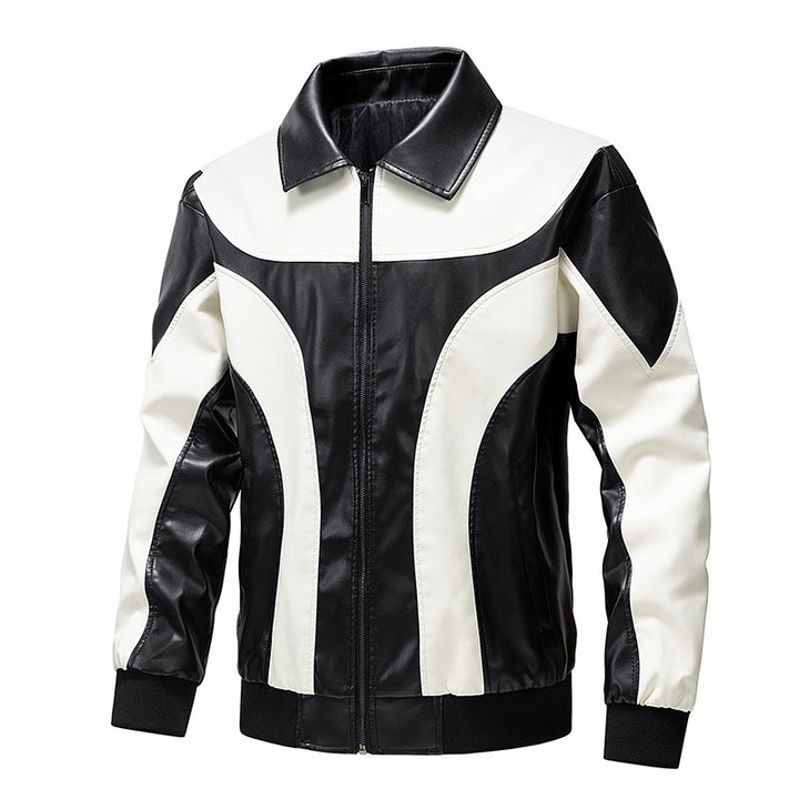 Herren Modische Retro-Lederjacke Drune