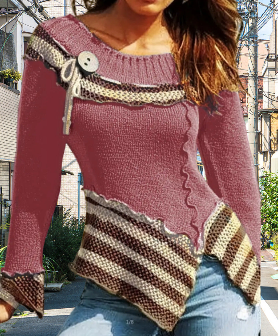 Damen Strickpullover mit kunstvollem Design und eleganten Details Drune