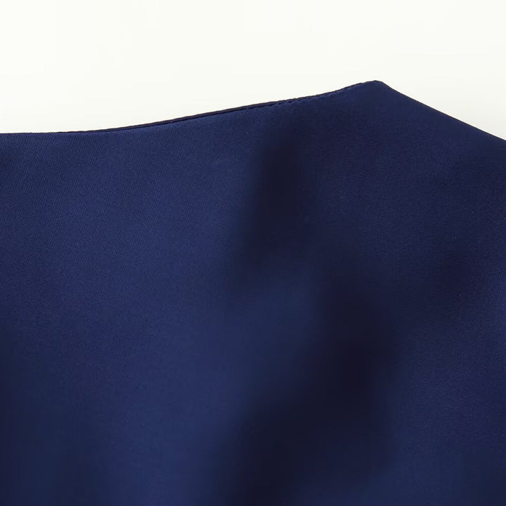 Damen Langärmeliges Maxikleid mit geraffter Empire‑Silhouette und Schlüsselloch‑Ausschnitt Drune