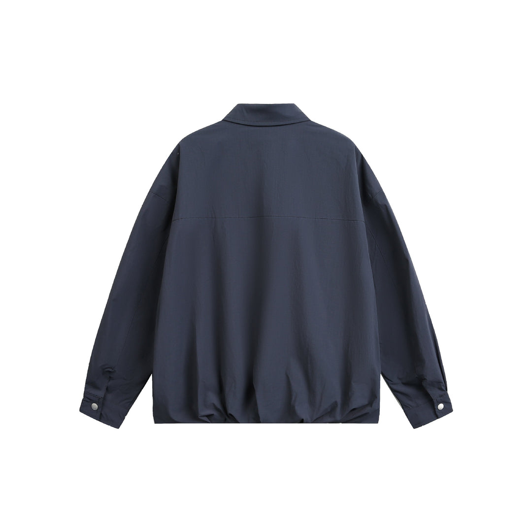Herren Oversize Coachjacke mit Druckknopf‑Verschluss und geradem Saum Drune