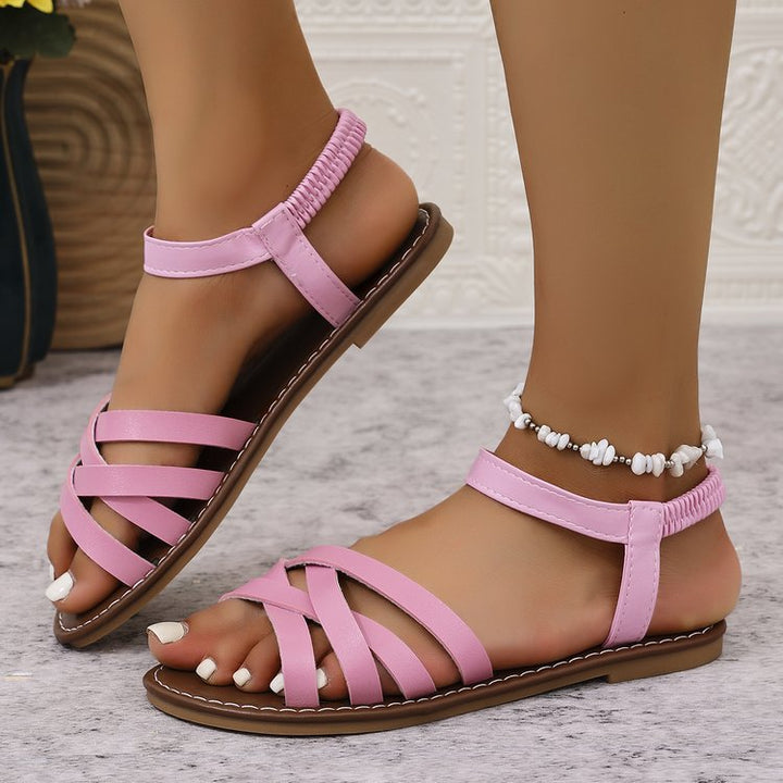 Damen Modische Sandalen mit verstellbaren Riemen und komfortabler Sohle Drune