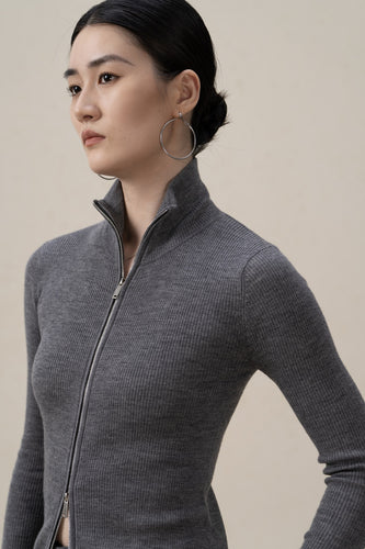 Frauen Strukturierte Leichte Strickstoff Drune