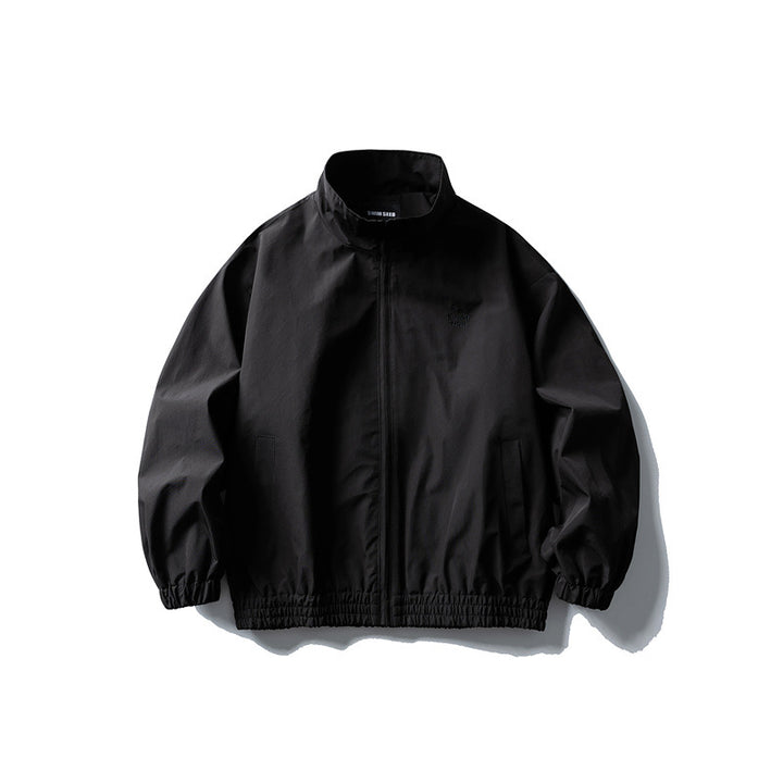 Herren Windbreaker-Jacke im Boxy‑Schnitt mit Stehkragen und elastischem Saum Drune