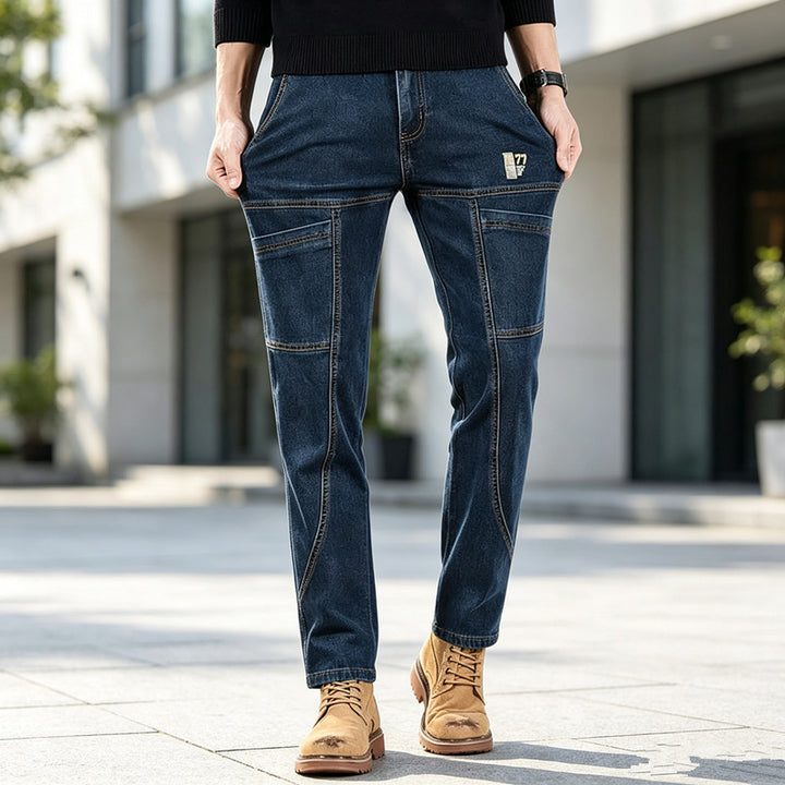 Herren Bequeme und stylische Workwear Denim Hose Drune