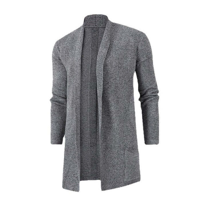 Damen nan langer offener Strickcardigan mit aufgesetzten Taschen und Schalkragen Drune