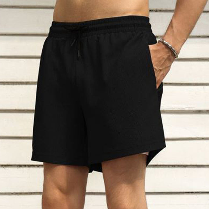 Herren nan zweilagige Schwimmshorts mit innerer Kompressionshose und seitlicher Smartphone-Tasche Drune