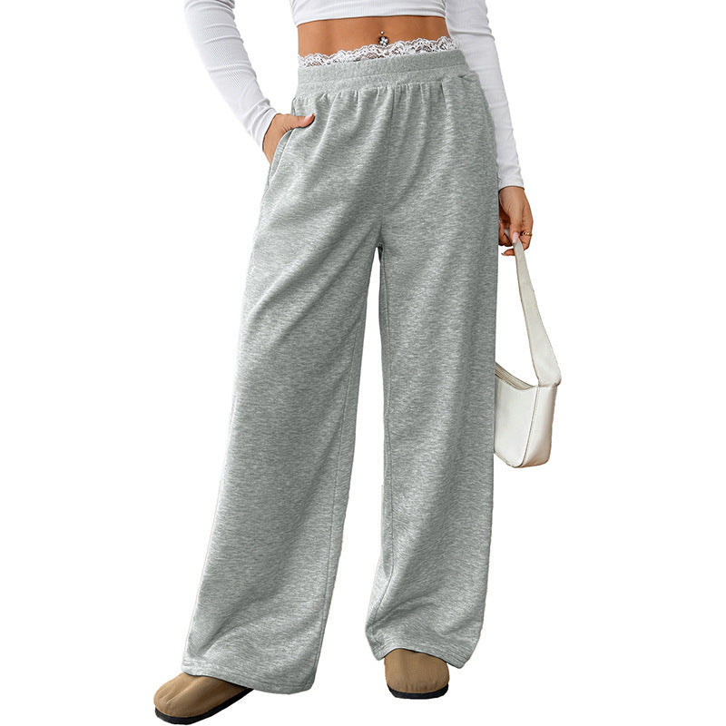 Damen Bequeme und elegante Weite Jogginghose Drune