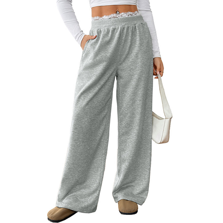 Damen Bequeme und elegante Weite Jogginghose Drune