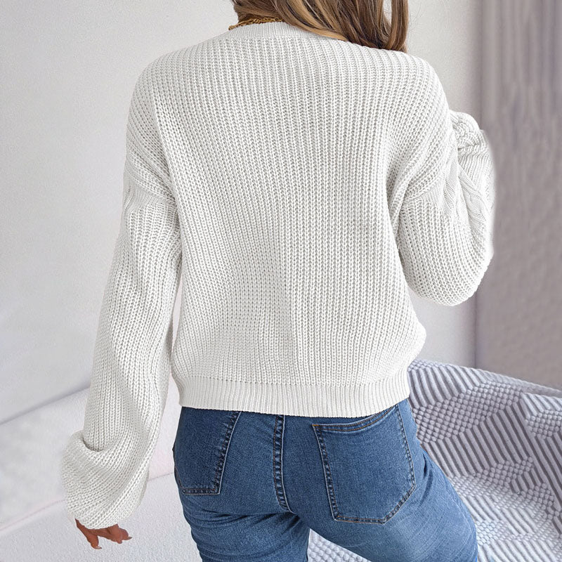 Drune | Zopfmuster Pullover aus Weichem Garn