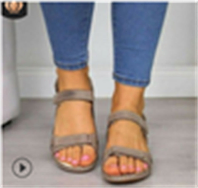Damen Bequeme und verstellbare Sandalen mit Fußbett Drune