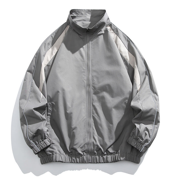 Herren Sportliche Übergangsjacke mit hohem Kragen und elastischer Taille Drune