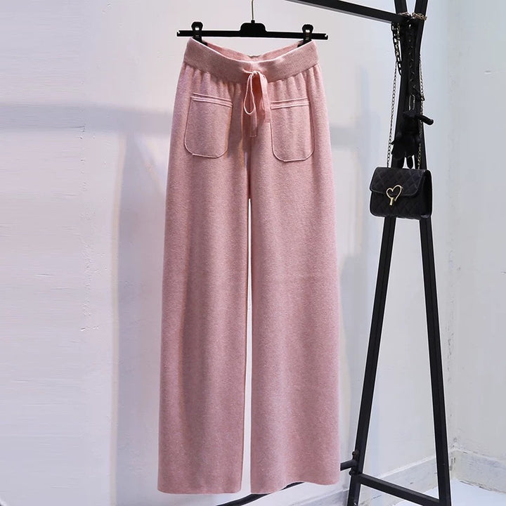 Damen Weite Jersey-Hose mit elastischem Bund und praktischen Taschen Drune