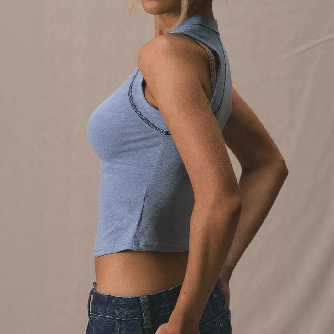 Damen Sportliches Crop-Top Drune