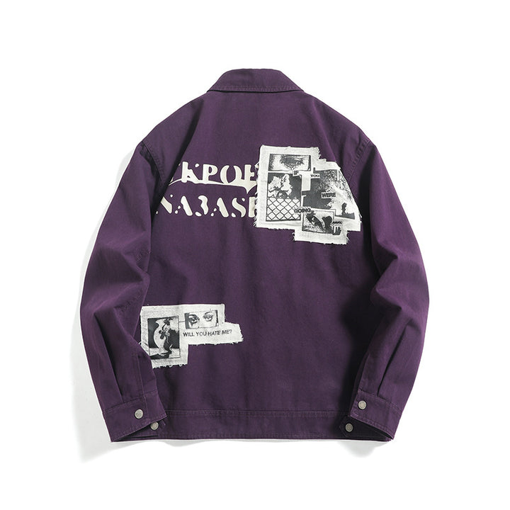 Unisex Kurzblouson im Workwear-Look mit diagonaler Reißverschluss-Brusttasche Drune
