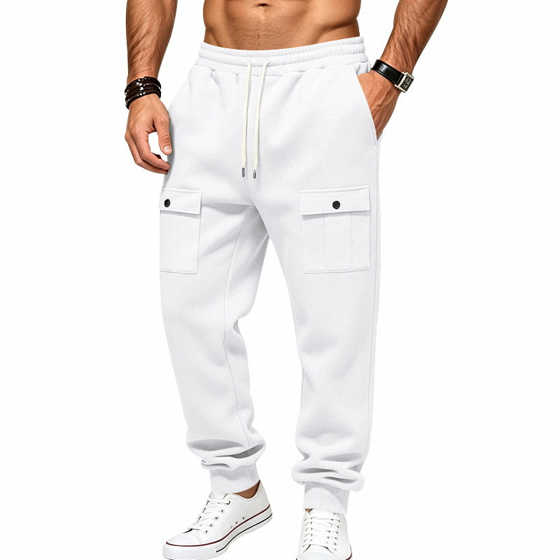 Herren Cargo-Jogginghose mit elastischem Bund und aufgesetzten Klappentaschen Drune