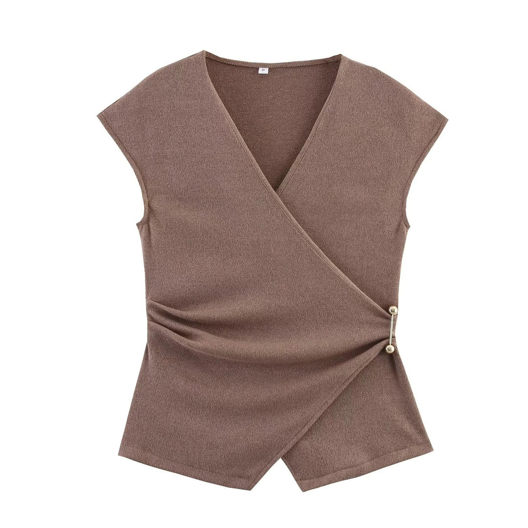 Damen 40+ weite Strickpalazzo‑Hose mit hoher Bundpassform und elastichem Komfortbund Drune