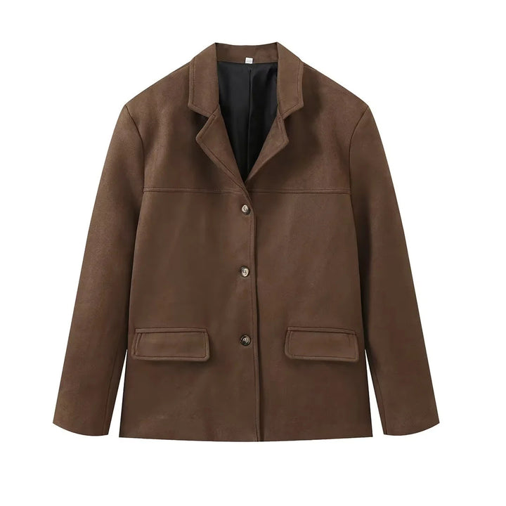Damen Casual Blazerjacke aus hochwertigem Material Drune