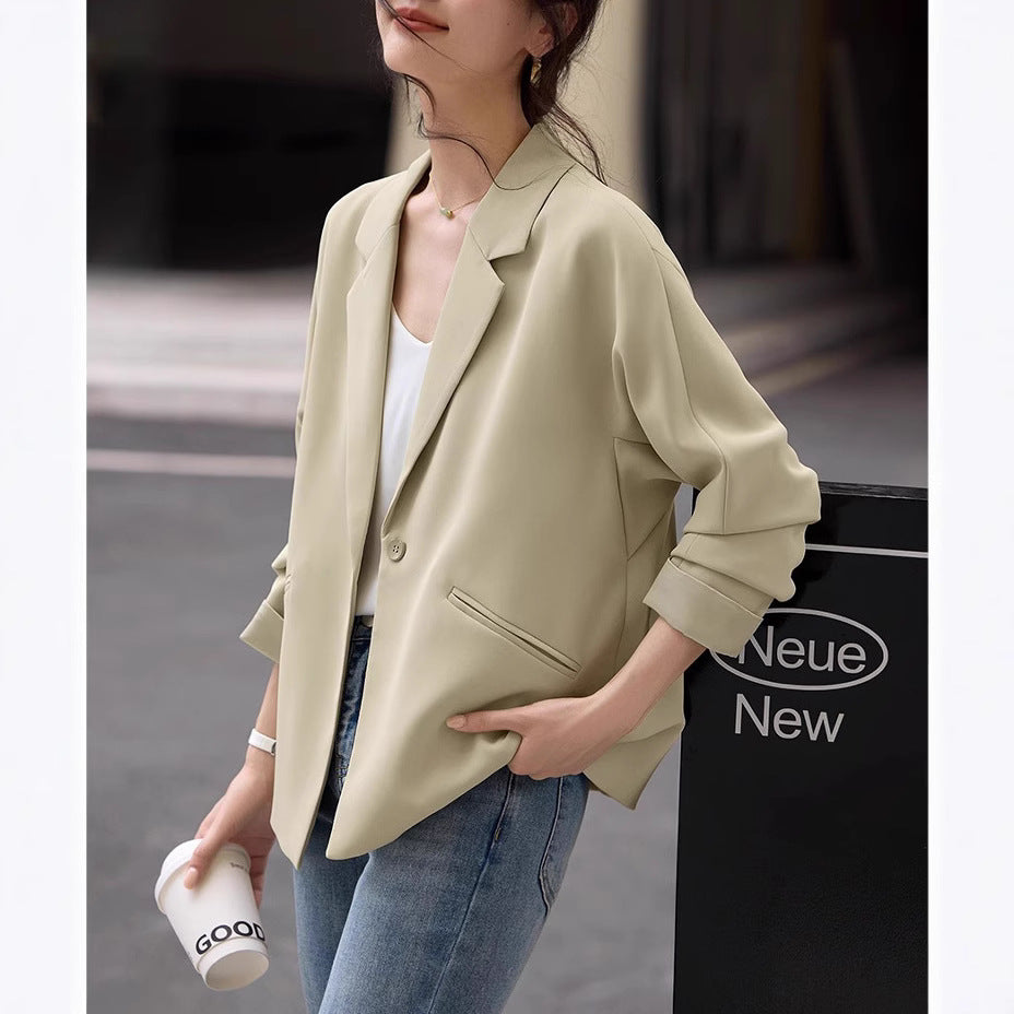 Damen Elegante oversized Blazerjacke Drune