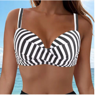 Damen Elegantes Bikinioberteil mit Wickeldesign Drune