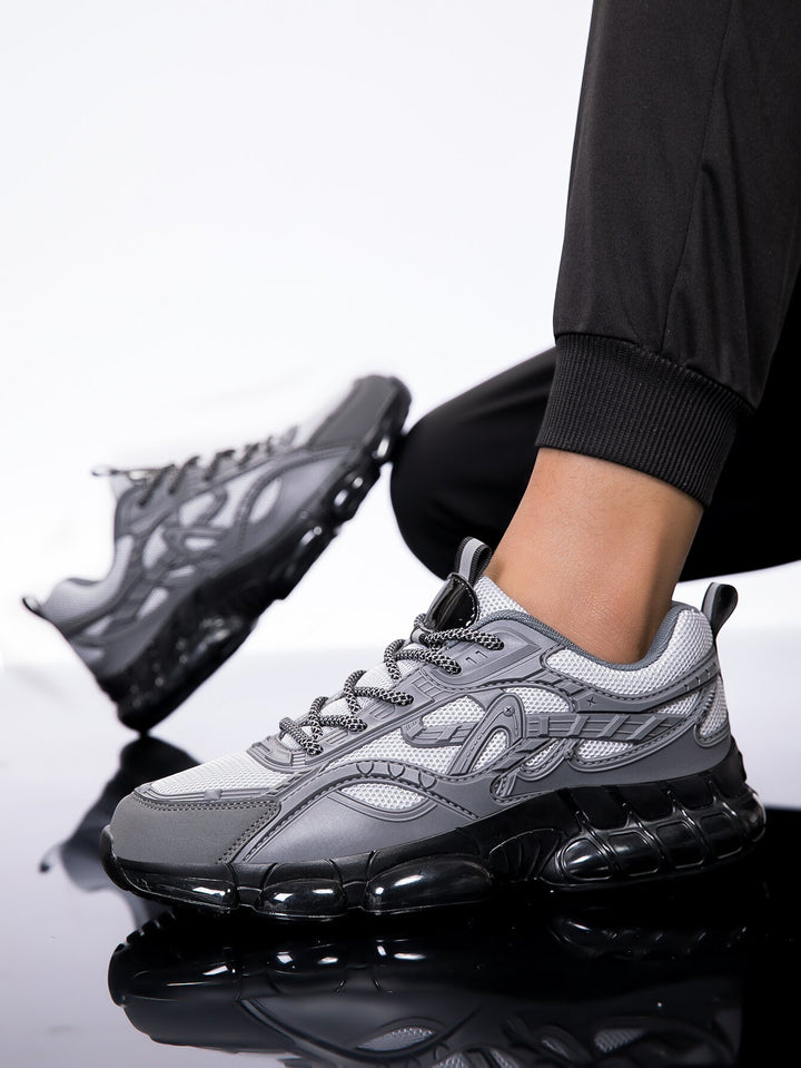 Herren Sportlicher Chunky-Sneaker mit glänzenden Overlays und gedämpfter Luftkissen-Sohle Drune