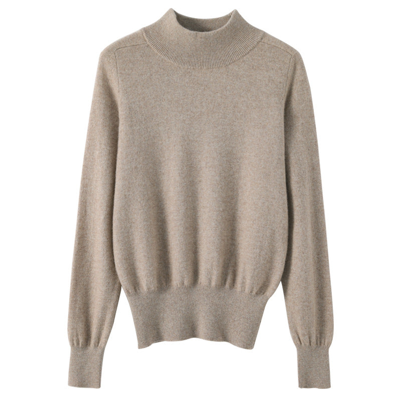 Damen Mockneck-Pullover aus flauschigem Angora-Mix mit legerer Ballonärmel-Silhouette Drune