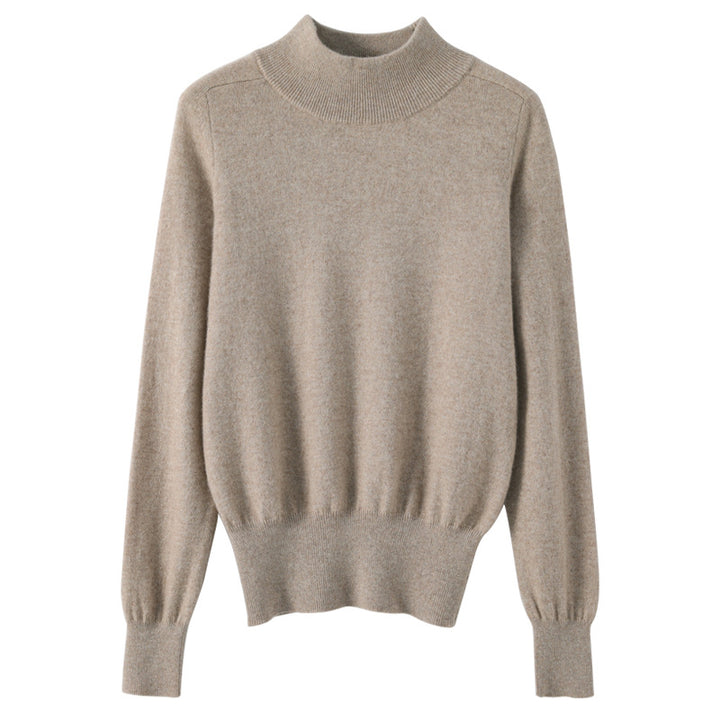 Damen Mockneck-Pullover aus flauschigem Angora-Mix mit legerer Ballonärmel-Silhouette Drune