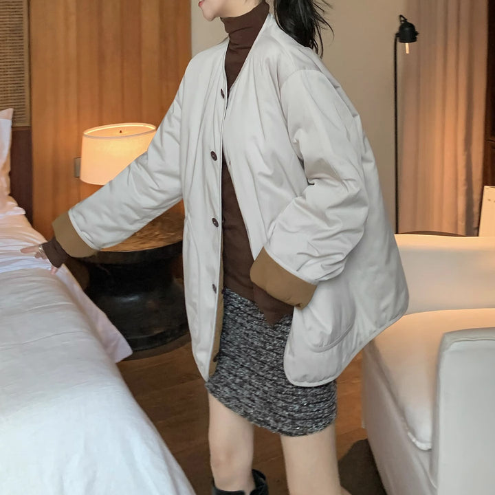 Damen Bequeme oversized Jacke Drune