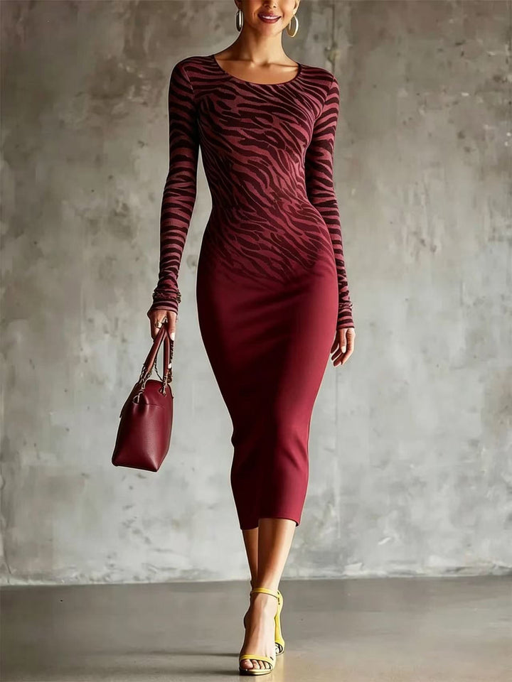 Drune | Stilvolles lang gestricktes Kleid mit langen Ärmeln