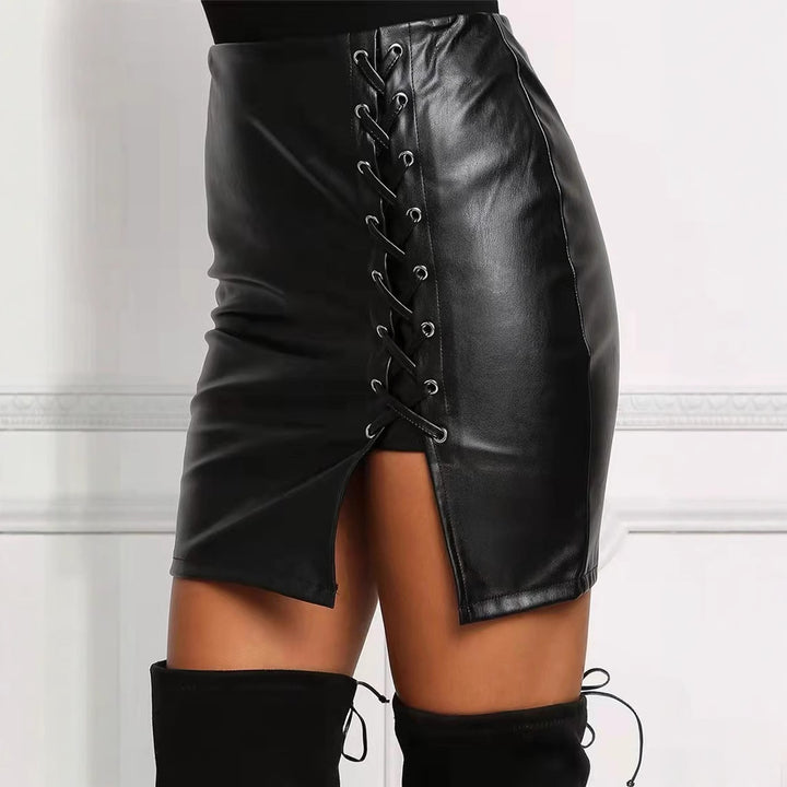 Damen Figurbetontes Langarmoberteil mit hohem Kragen und eleganten Details Drune