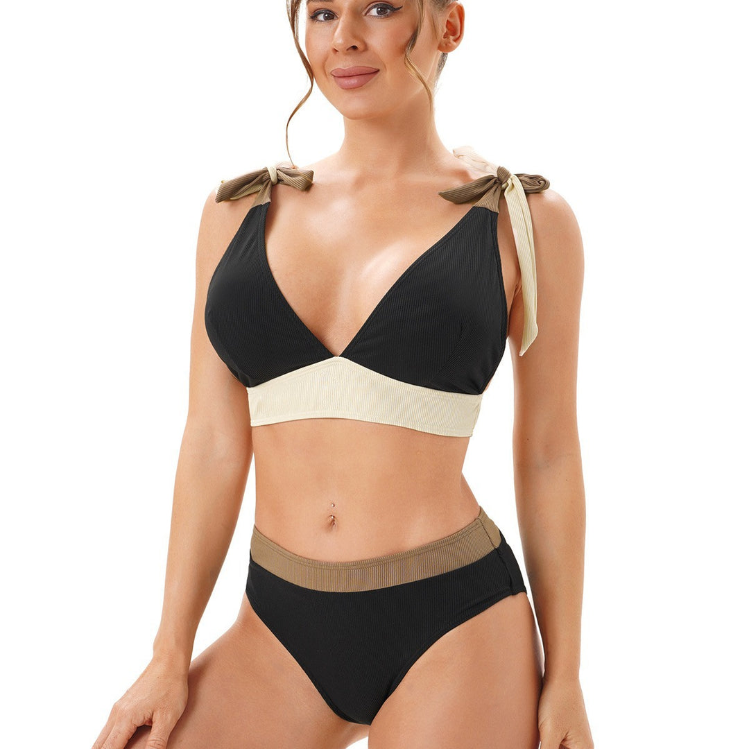 Damen Bikini mit modischen Schleifen Drune