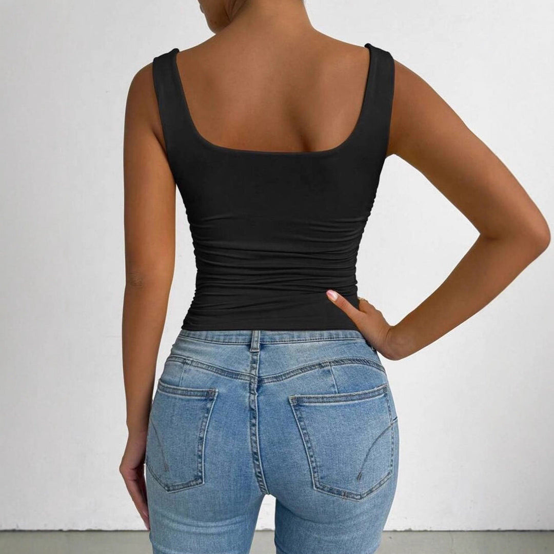 Damen Figurbetontes Top Drune